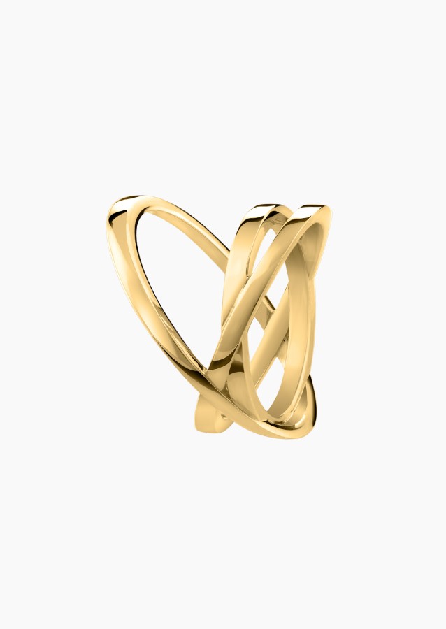 Luna ring in 18k recycled yellow gold, made in France – Maison Lepage, French jeweler and designer since 1922.