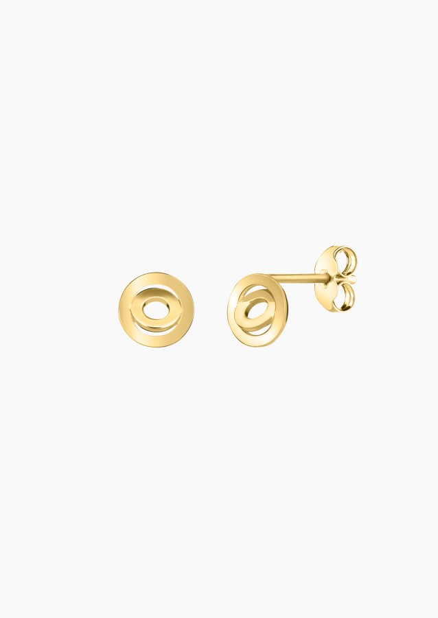 Alba earrings in 18k recycled yellow gold, made in France – Maison Lepage, French jeweler and designer since 1922.
