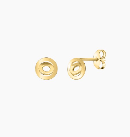 Alba earrings in 18k recycled yellow gold, made in France – Maison Lepage, French jeweler and designer since 1922.