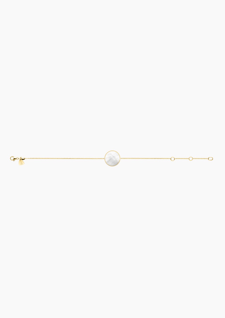 Colette Lune Perlée bracelet in 18k yellow gold with white mother-of-pearl – Maison Lepage, French jeweler and designer since 19
