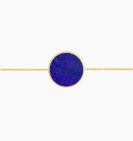 
                                                                                    Colette Lune Perlée bracelet in yellow gold with lapis lazuli – Maison Lepage, French jeweler and designer since 1922.
                                                                            