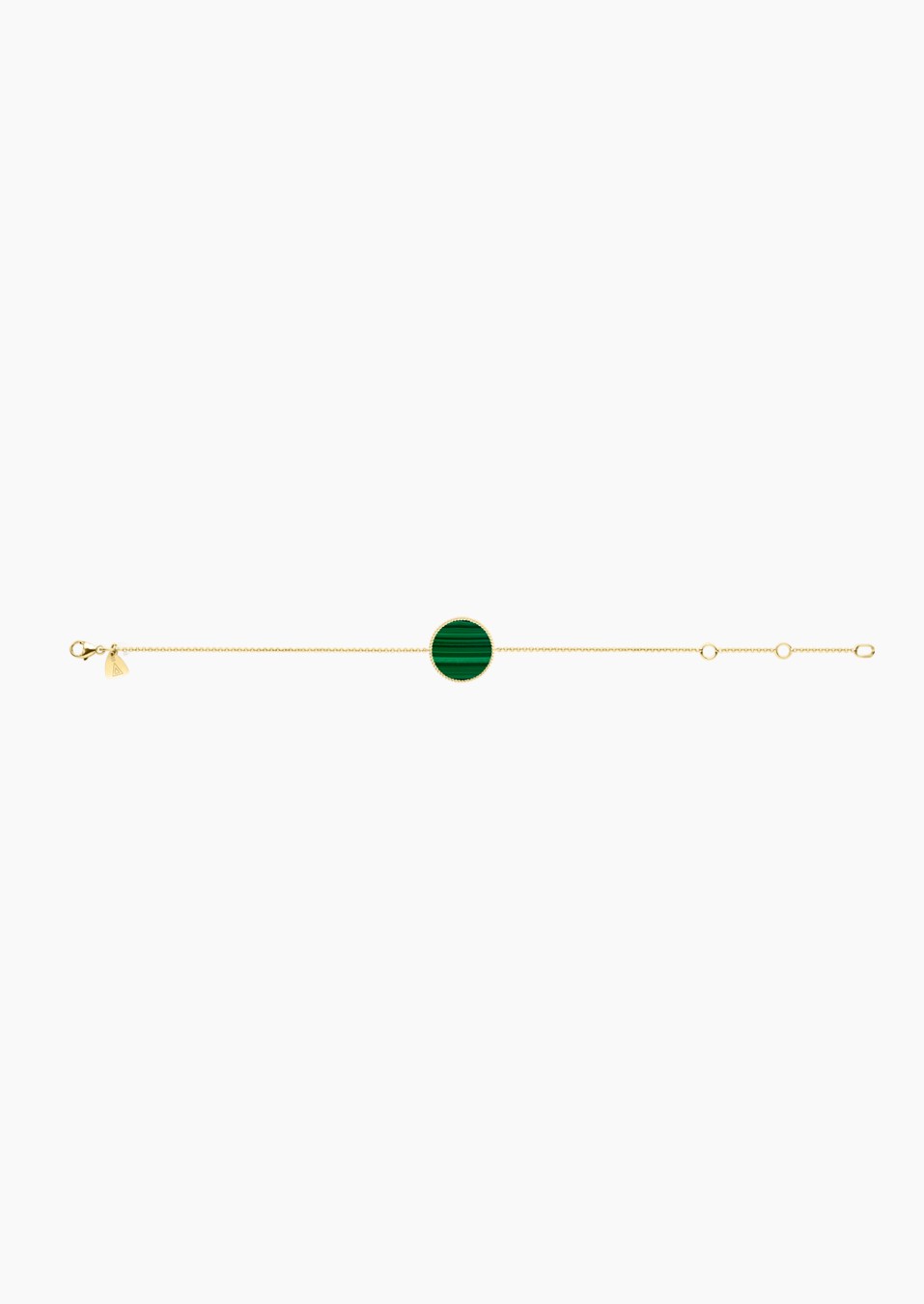 Bracelet Colette Lune Perlée en or jaune et malachite - Maison Lepage joaillier créateur français 1922