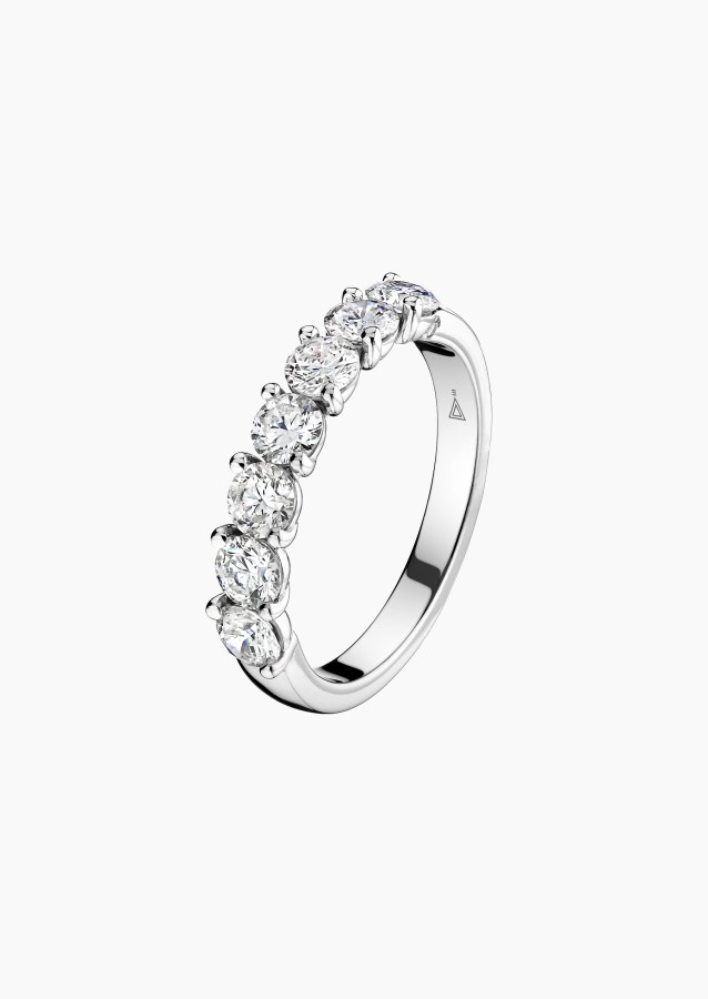 Intrepid wedding ring in white gold and diamonds - Maison Lepage french jeweller since 1922
