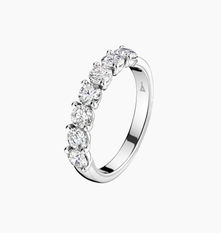 Intrepid wedding ring in white gold and diamonds - Maison Lepage french jeweller since 1922