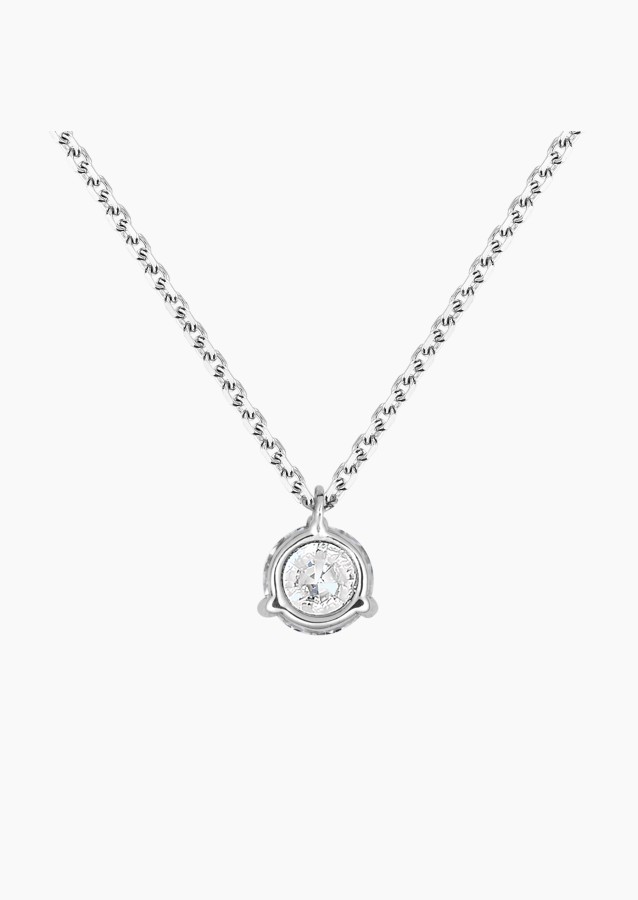 Collier Joli Coeur en or blanc 750 et diamant - Maison Lepage joaillier créateur français 1922