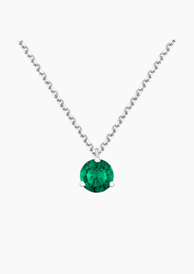 Joli Cœur necklace in gold and emerald / Lepage