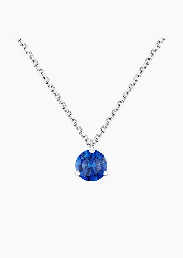 
                                                                                    Joli Cœur necklace in white gold with blue sapphire – Maison Lepage, French jeweler and designer since 1922.
                                                                            