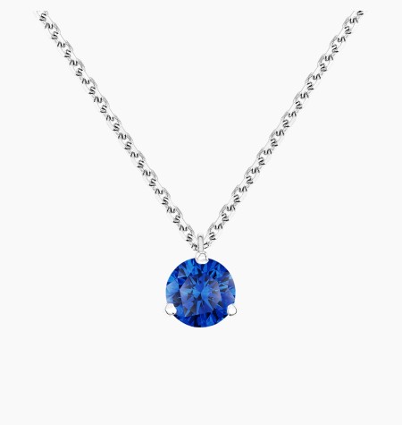 
                                                                                    Collier Joli Coeur en or blanc et saphir bleu - Maison Lepage joaillier créateur français 1922
                                                                            