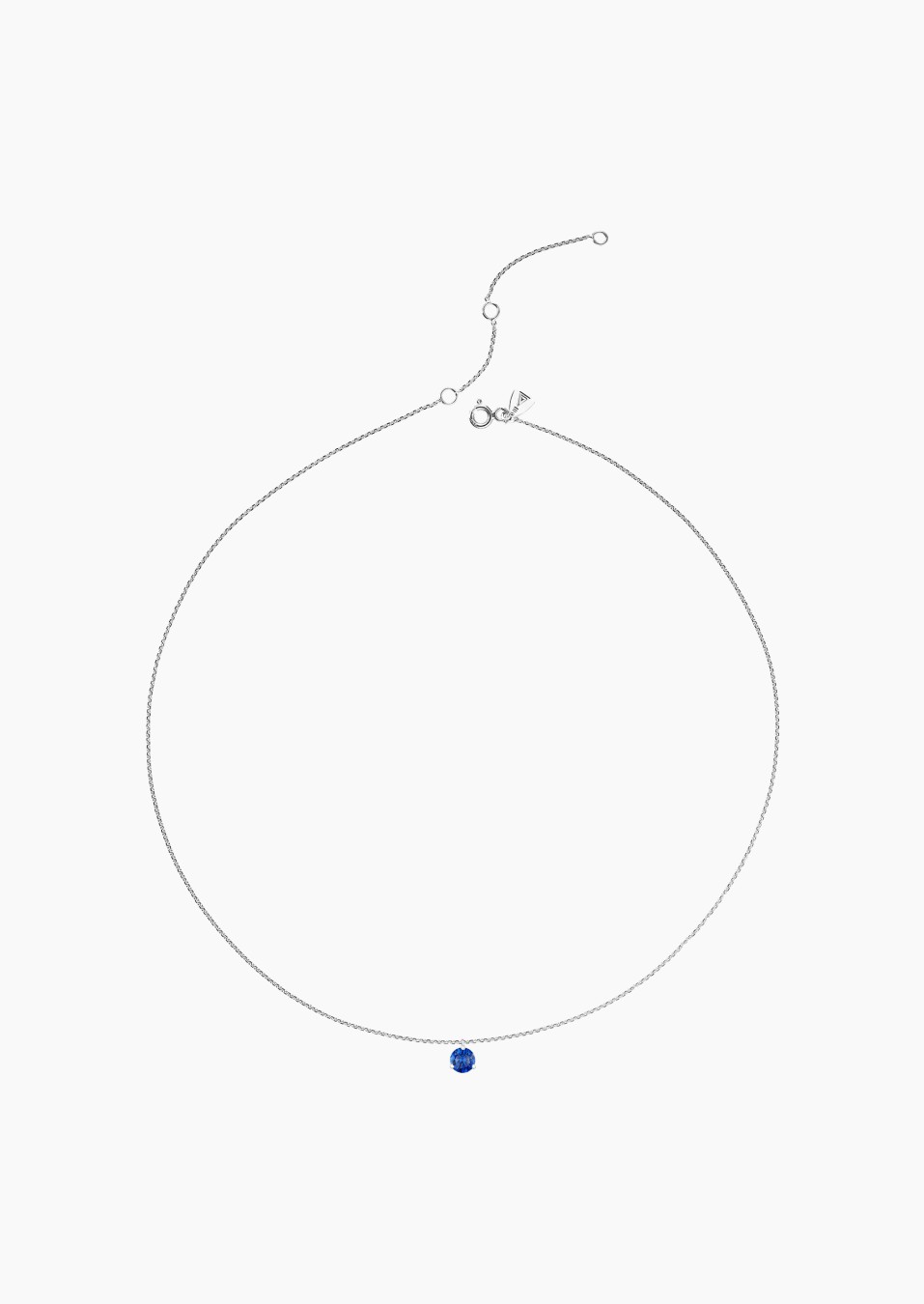 Joli Cœur necklace in white gold with blue sapphire – Maison Lepage, French jeweler and designer since 1922.