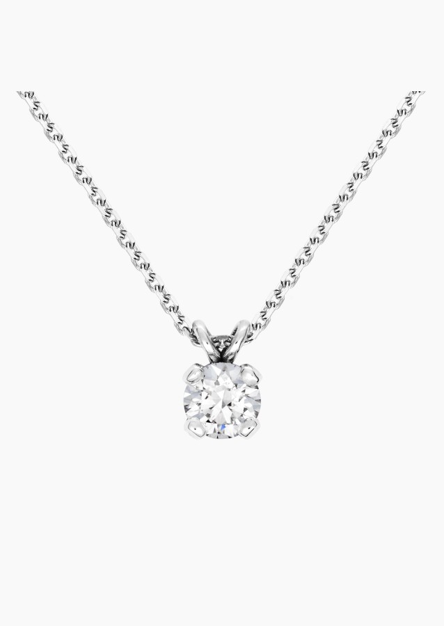 Présage necklace in 18k white gold with diamonds – Maison Lepage, French jeweler and designer since 1922.