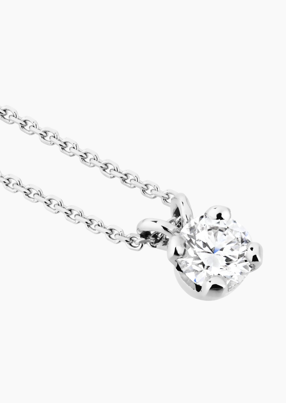 Présage necklace in 18k white gold with diamonds – Maison Lepage, French jeweler and designer since 1922.