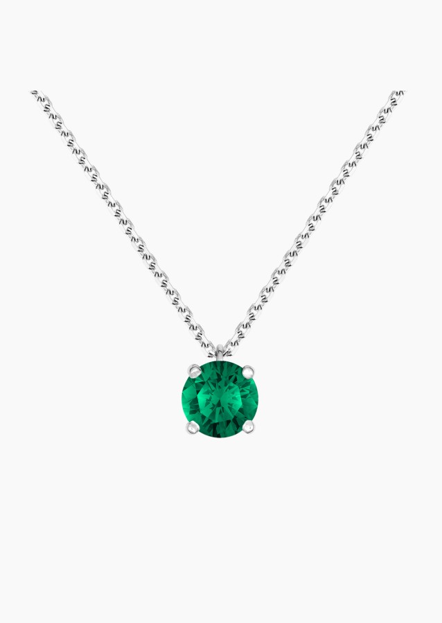 
                                                                                    Chéri necklace in white gold with emerald – Maison Lepage, French jeweler and designer since 1922.
                                                                            