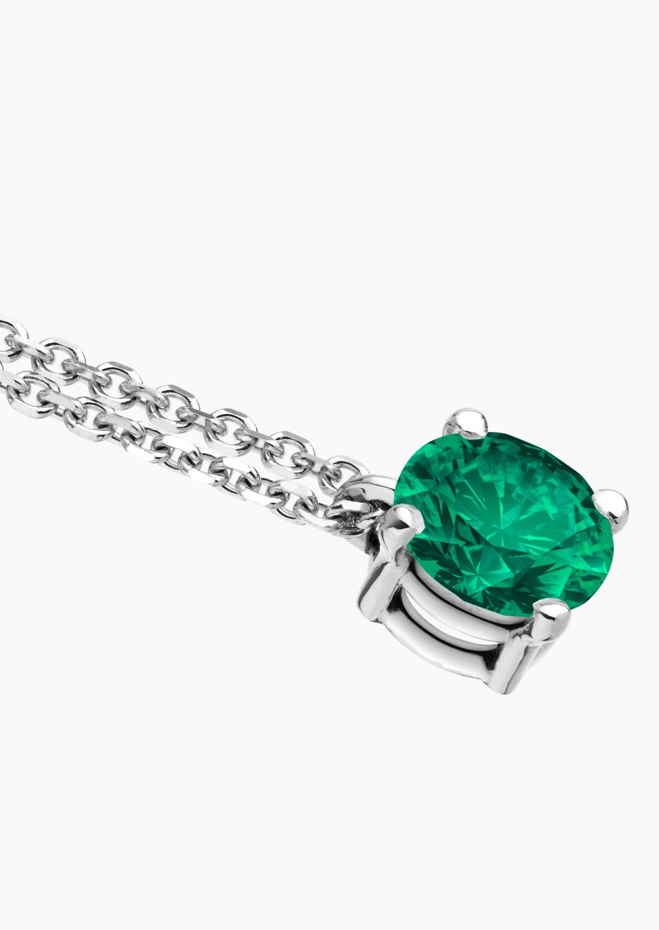 Chéri necklace in gold and emerald / Lepage