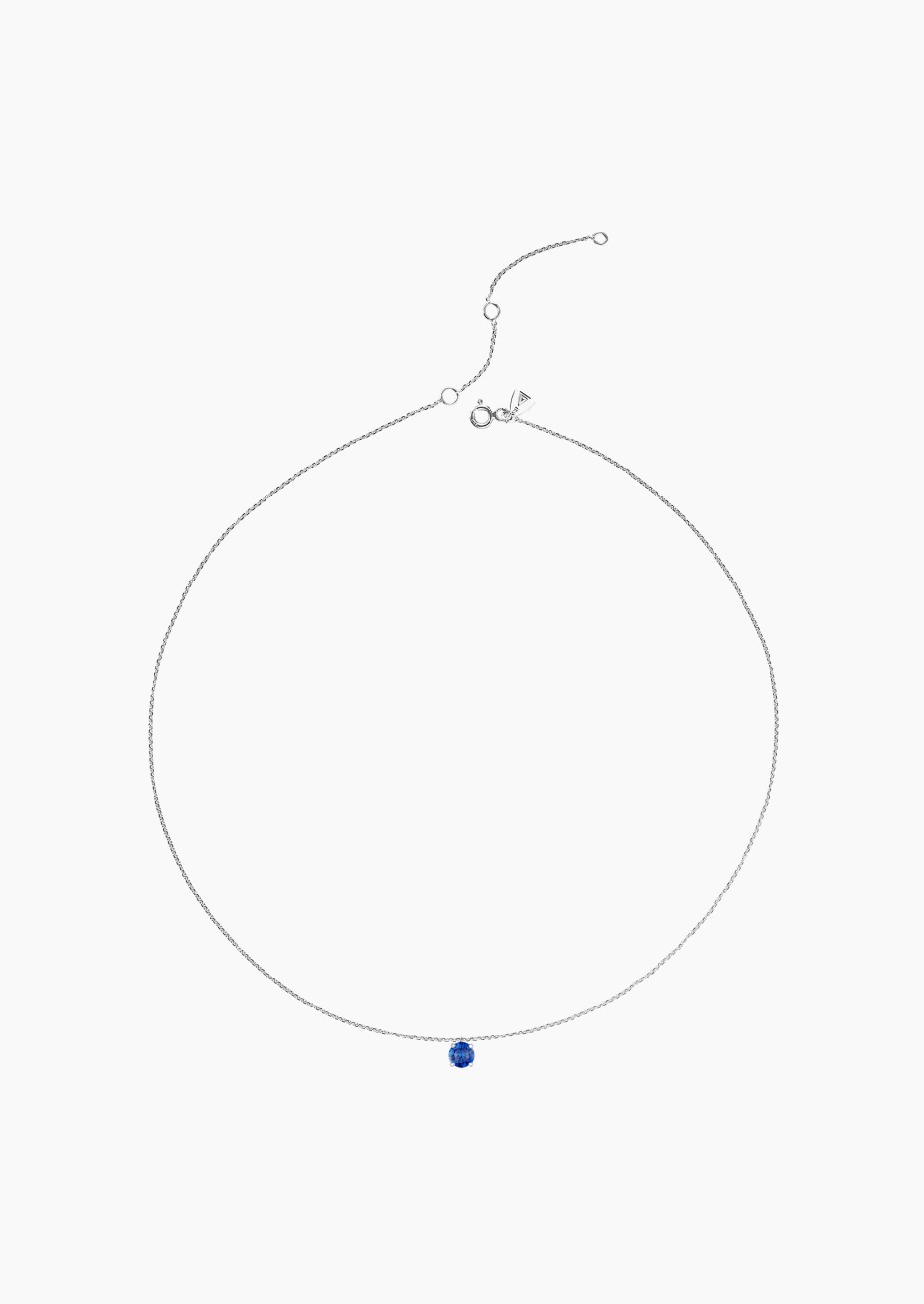 Chéri necklace in white gold with blue sapphire – Maison Lepage, French jeweler and designer since 1922.