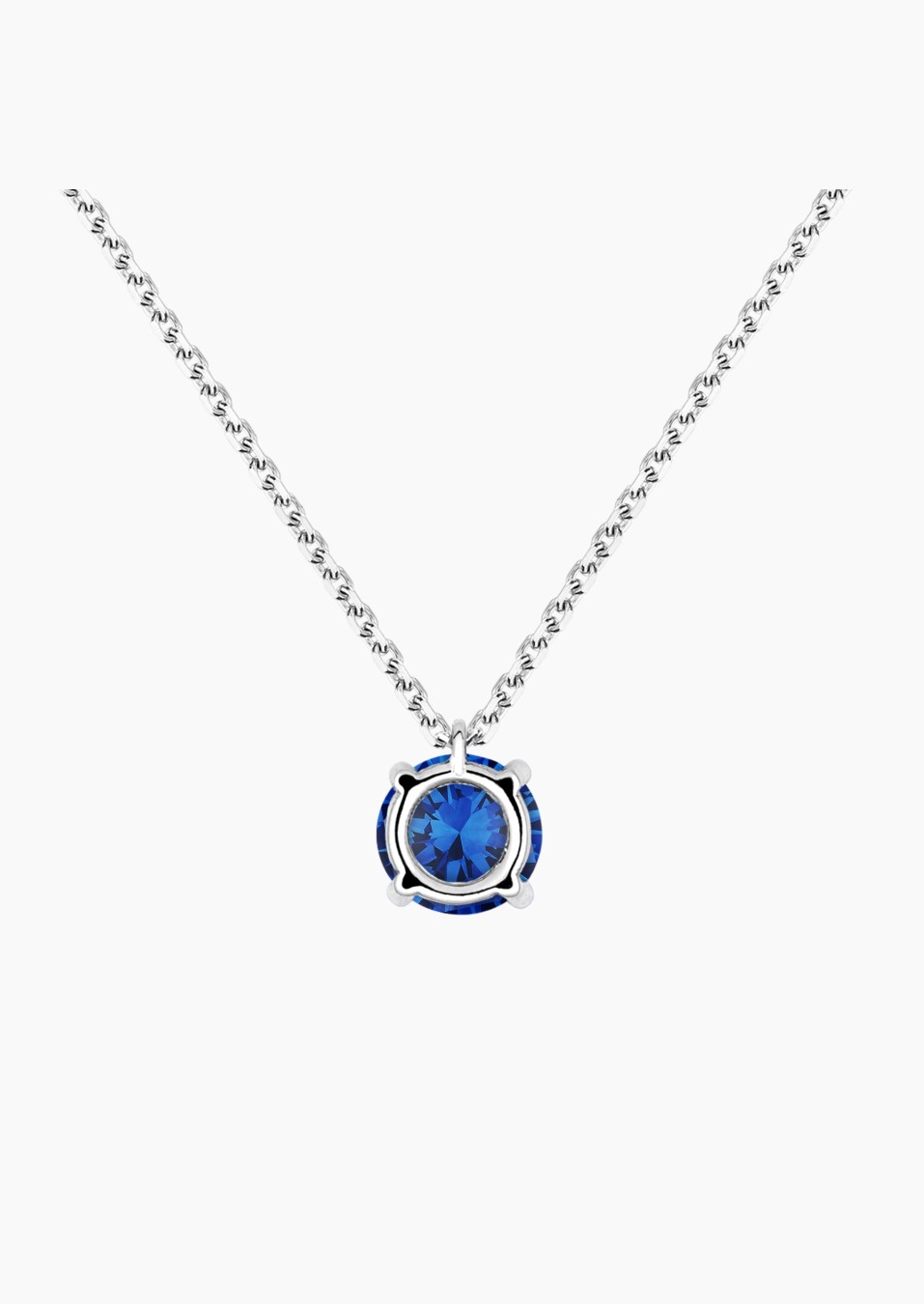 Chéri necklace in white gold with blue sapphire – Maison Lepage, French jeweler and designer since 1922.