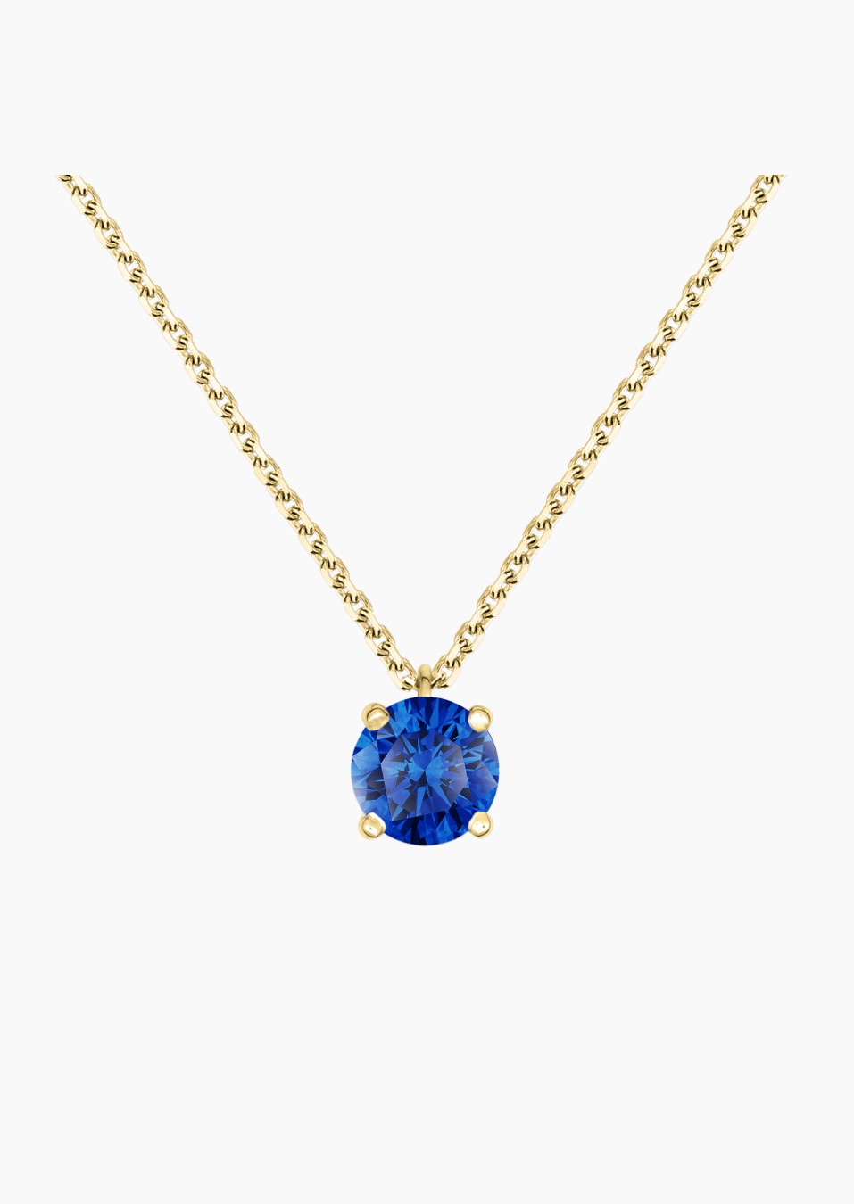 Chéri necklace in yellow gold with blue sapphire – Maison Lepage, French jeweler and designer since 1922.