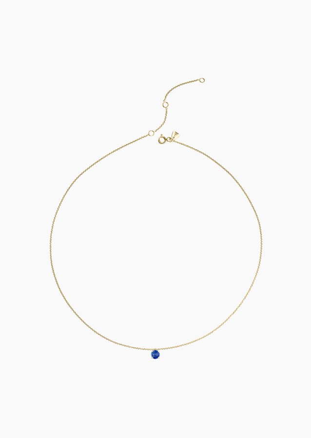Collier Chéri en or jaune et saphir bleu - Maison Lepage joaillier créateur français 1922