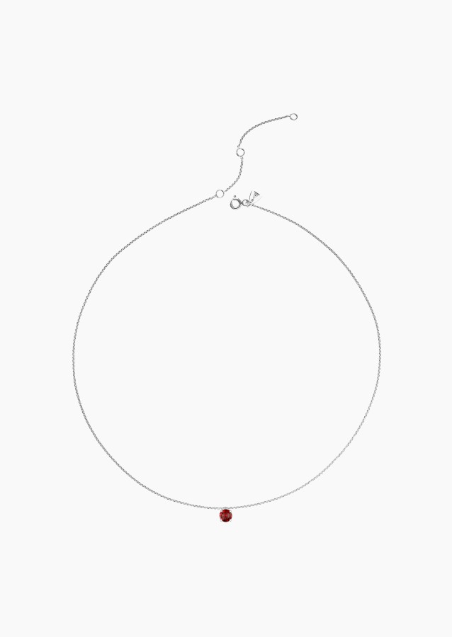 Collier Chéri en or blanc et rubis - Maison Lepage joaillier créateur français 1922