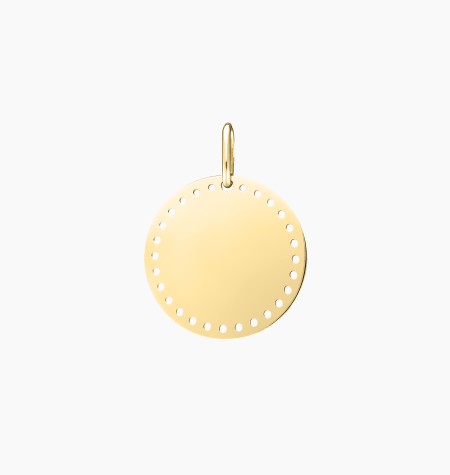 
                                                                                    Colette Cotillon 15 mm medal in yellow gold – Maison Lepage, French jeweler and designer since 1922.
                                                                            