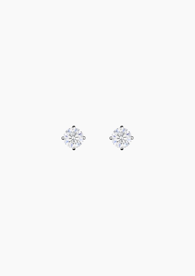 Evidence earrings in 18k white gold with diamonds – Maison Lepage, French jeweler and designer since 1922.