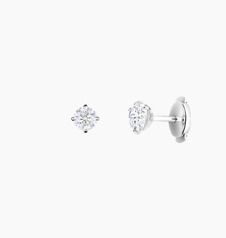 Evidence earrings in 18k white gold with diamonds – Maison Lepage, French jeweler and designer since 1922.