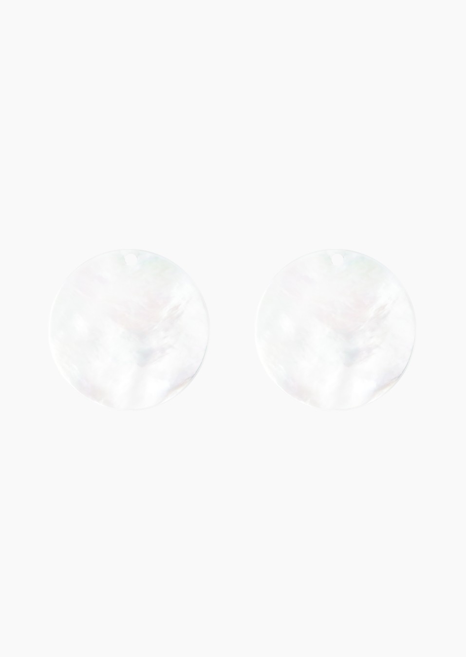 Colette Notre-Dame tokens for earrings in white mother-of-pearl / Lepage
