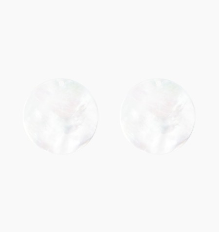 Colette Notre-Dame tokens for earrings in white mother-of-pearl / Lepage