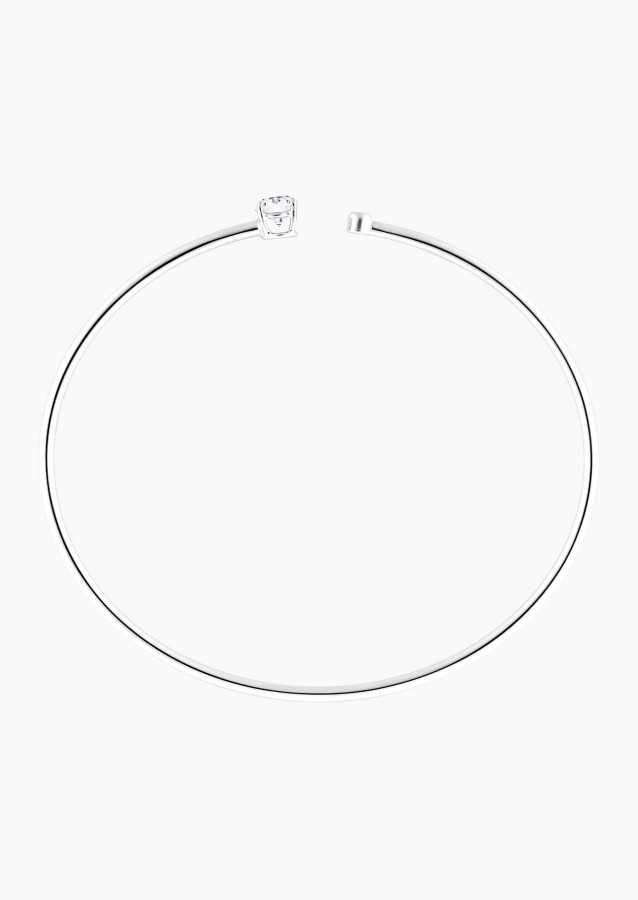 Béguin flexible bangle bracelet in white gold with diamonds – Maison Lepage, French jeweler and designer since 1922.