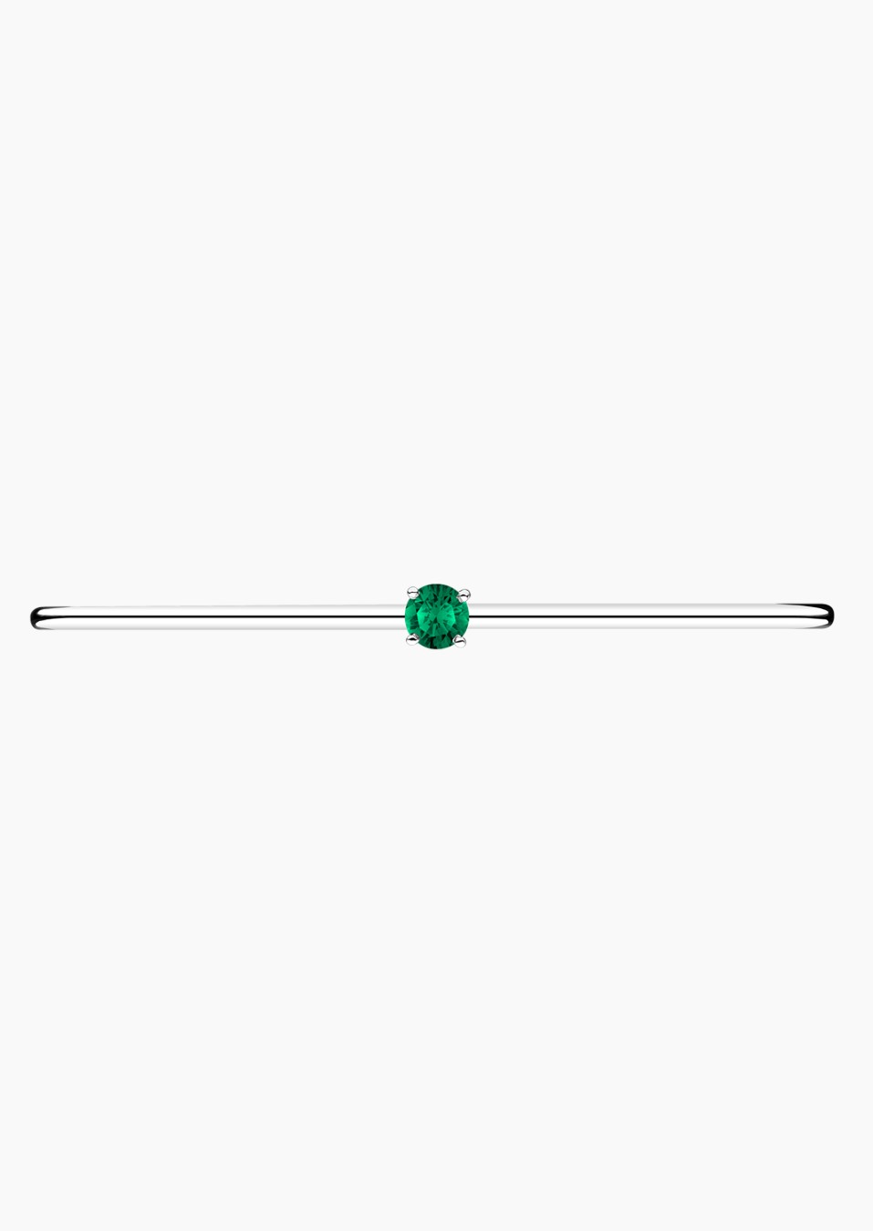 Pur flexible bangle bracelet in white gold with emerald – Maison Lepage, French jeweler and designer since 1922.
