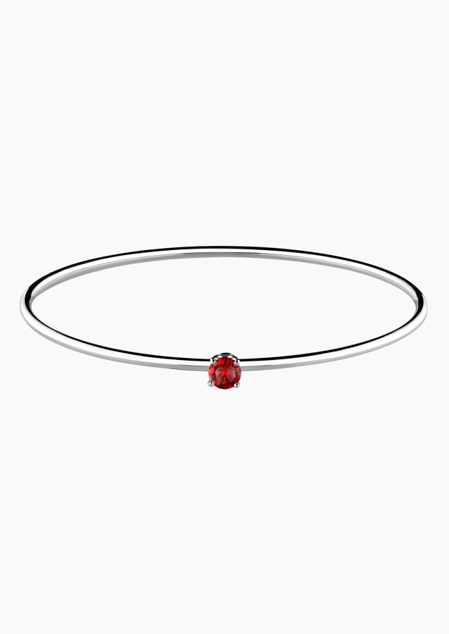 
                                                                                    Pur flexible bangle bracelet in gold and ruby / Lepage
                                                                            