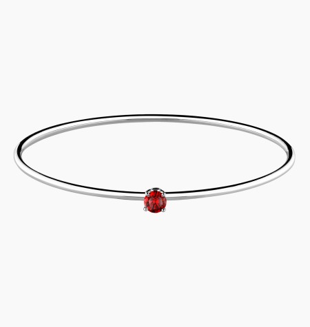
                                                                                    Pur flexible bangle bracelet in gold and ruby / Lepage
                                                                            