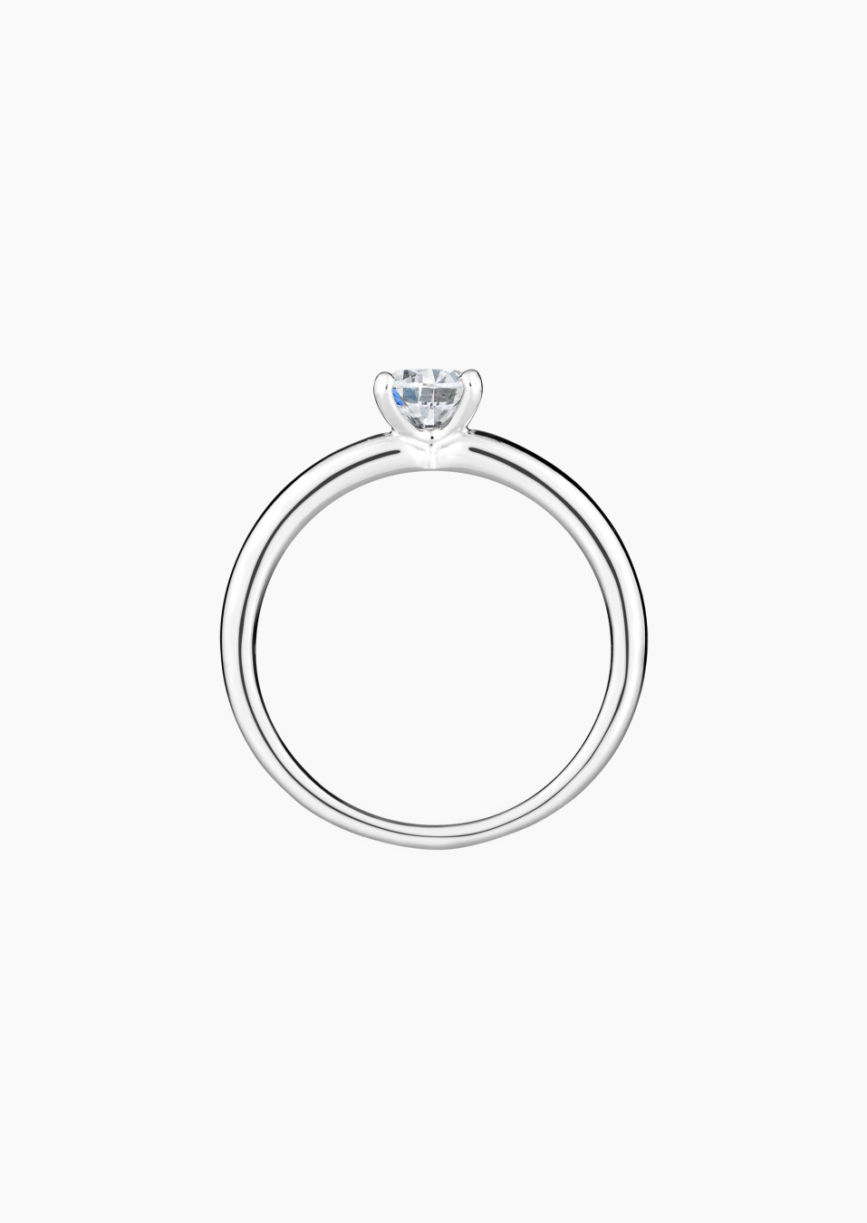 Emotion solitaire ring, engagement ring in 18k white gold with brilliant-cut diamond – Maison Lepage, French jeweler and designe