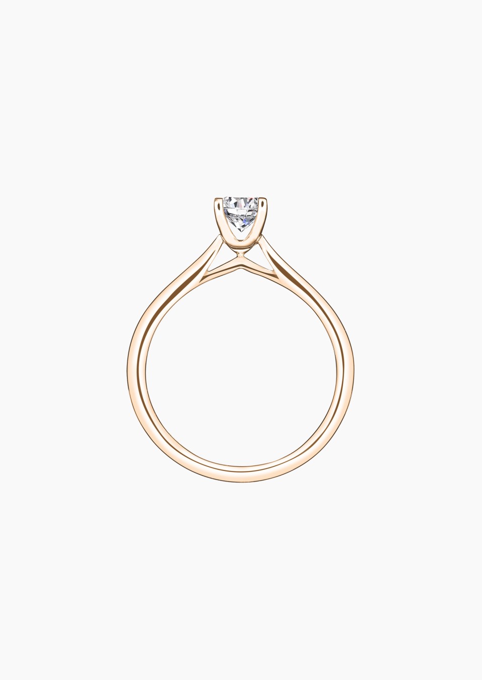 Solitaire Cupidon, bague de fiançailles en or rose 750 et diamant brillant - Maison Lepage joaillier créateur français 1922 Solitaire Cupidon, bague de fiançailles en or rose 750 et diamant brillant - Maison Lepage joaillier créateur français 1922