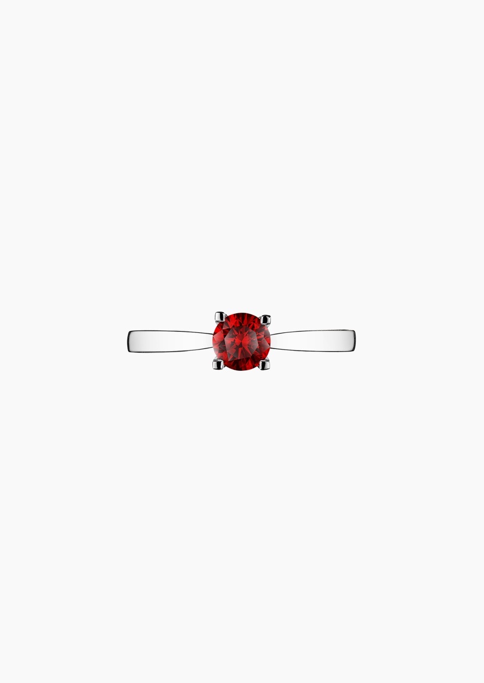 Cupidon solitaire ring in white gold with ruby – Jewel by Maison Lepage, jeweler and designer since 1922.