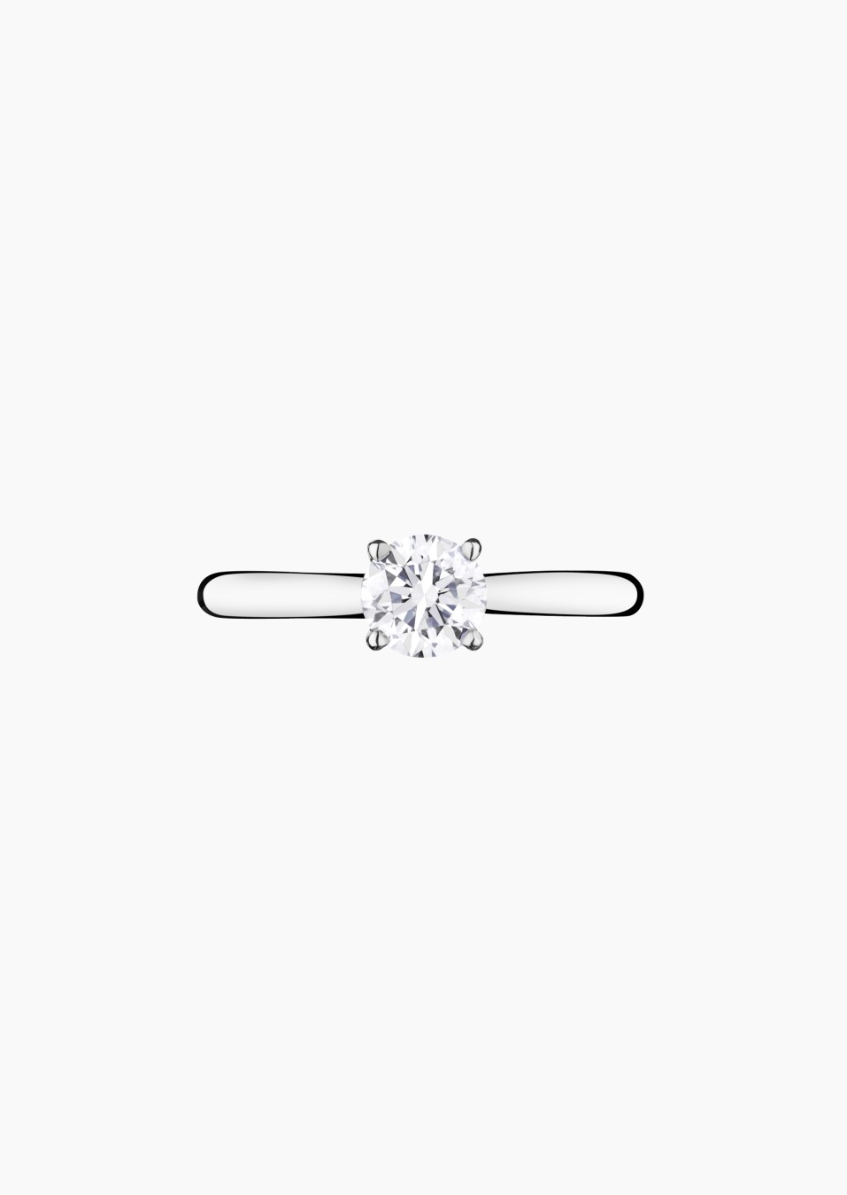 Foudre solitaire ring, engagement ring in 18k white gold with brilliant-cut diamond – Maison Lepage, French jeweler and designer