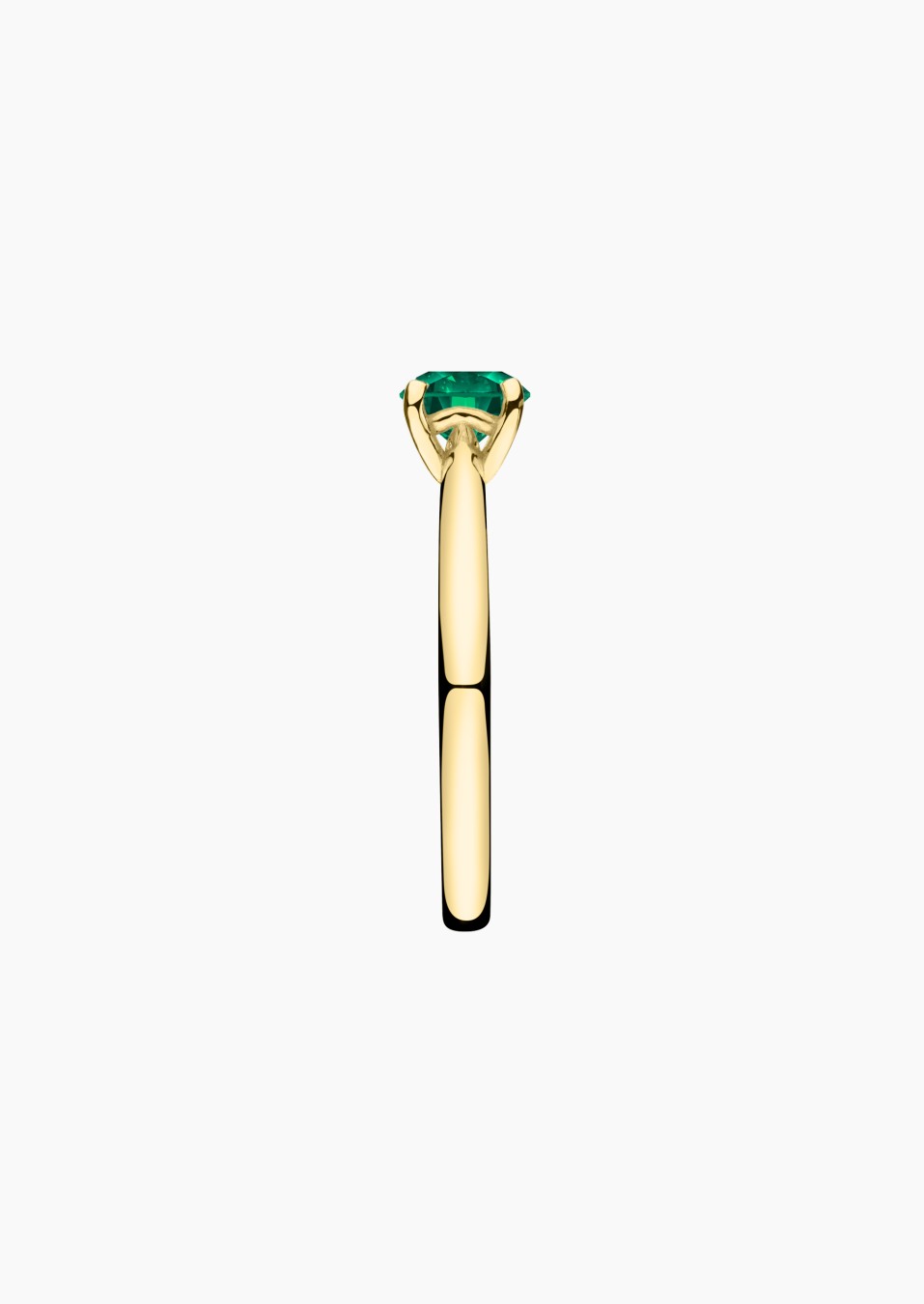 Foudre solitaire ring in yellow gold with emerald – Jewel by Maison Lepage, jeweler and designer since 1922.