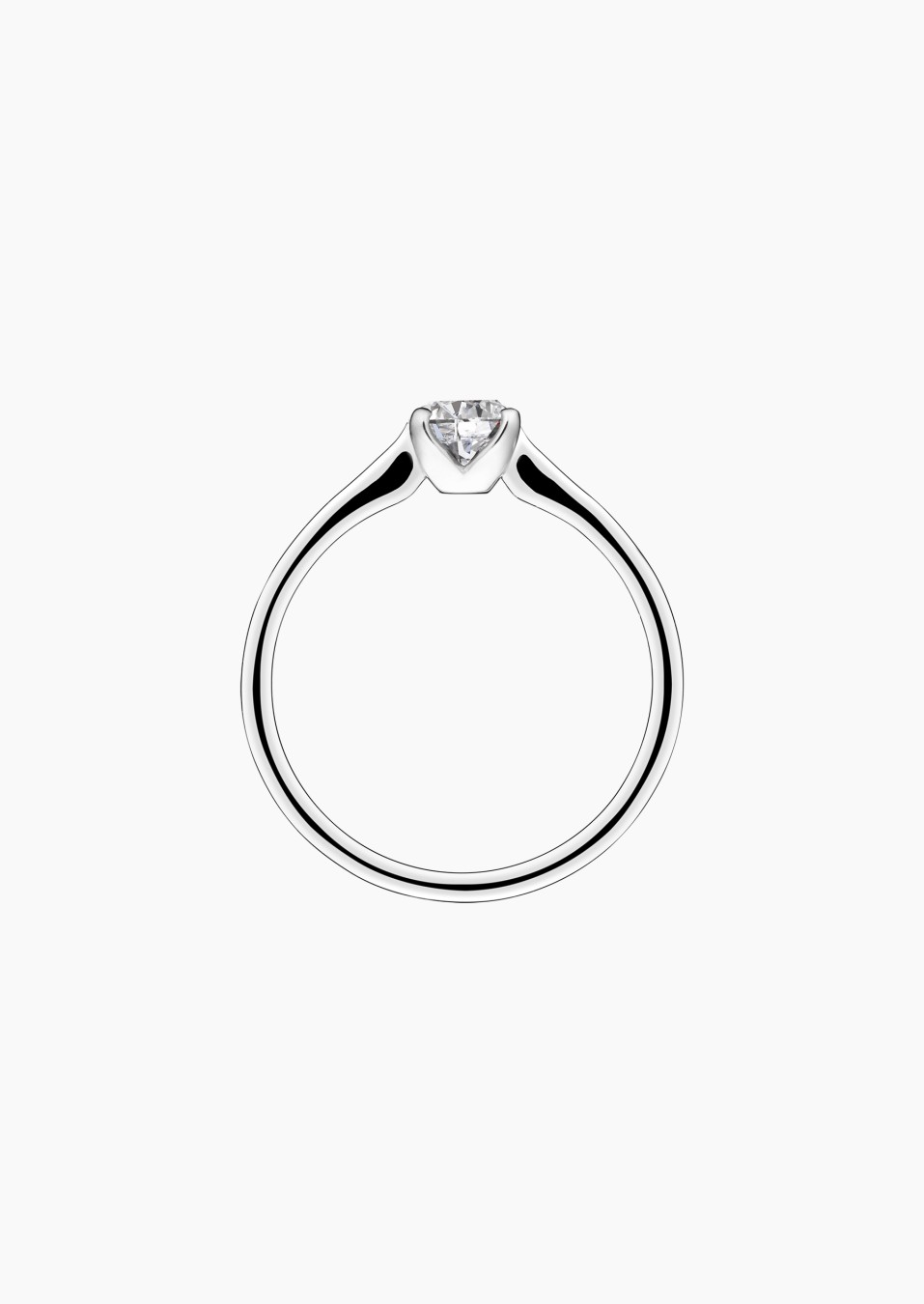 Solitaire Désir, bague de fiançailles en or blanc 750 et diamant - Maison Lepage joaillier créateur français 1922