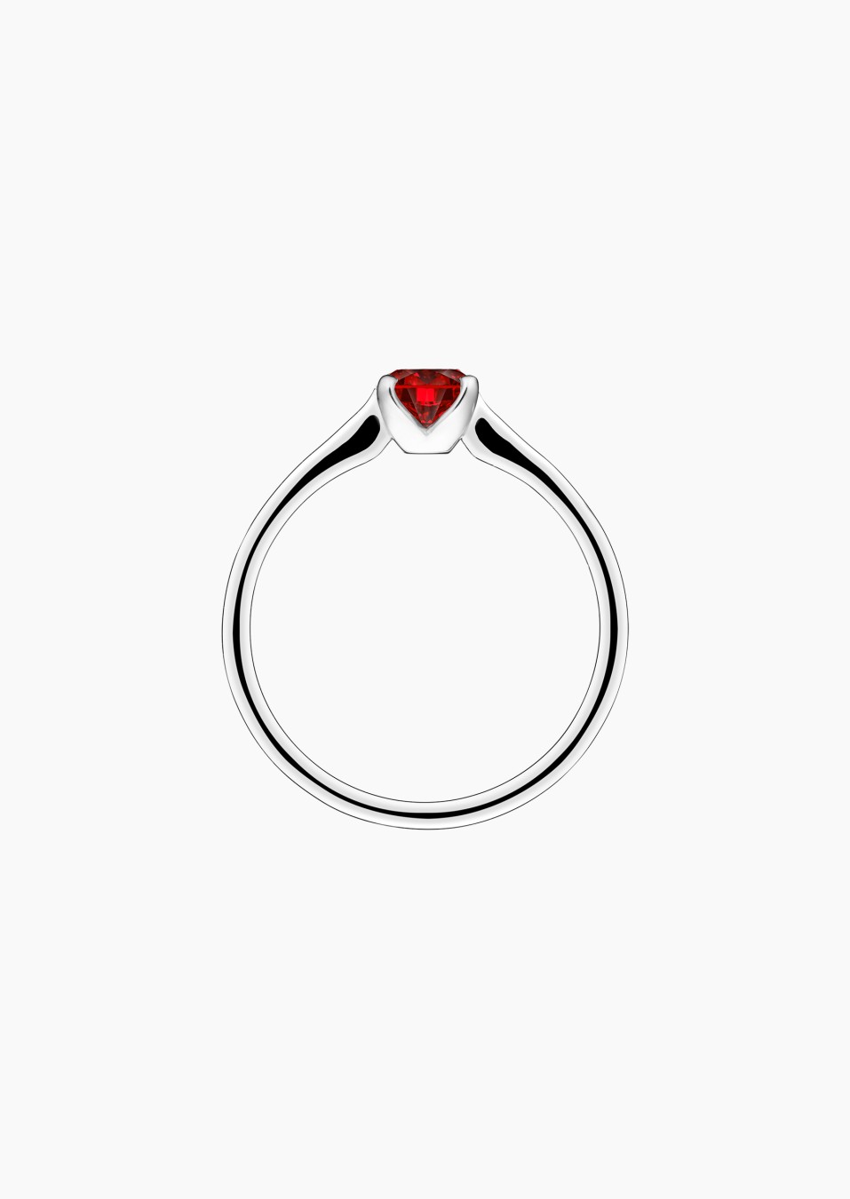 Désir solitaire ring in white gold with ruby – Jewel by Maison Lepage, jeweler and designer since 1922.