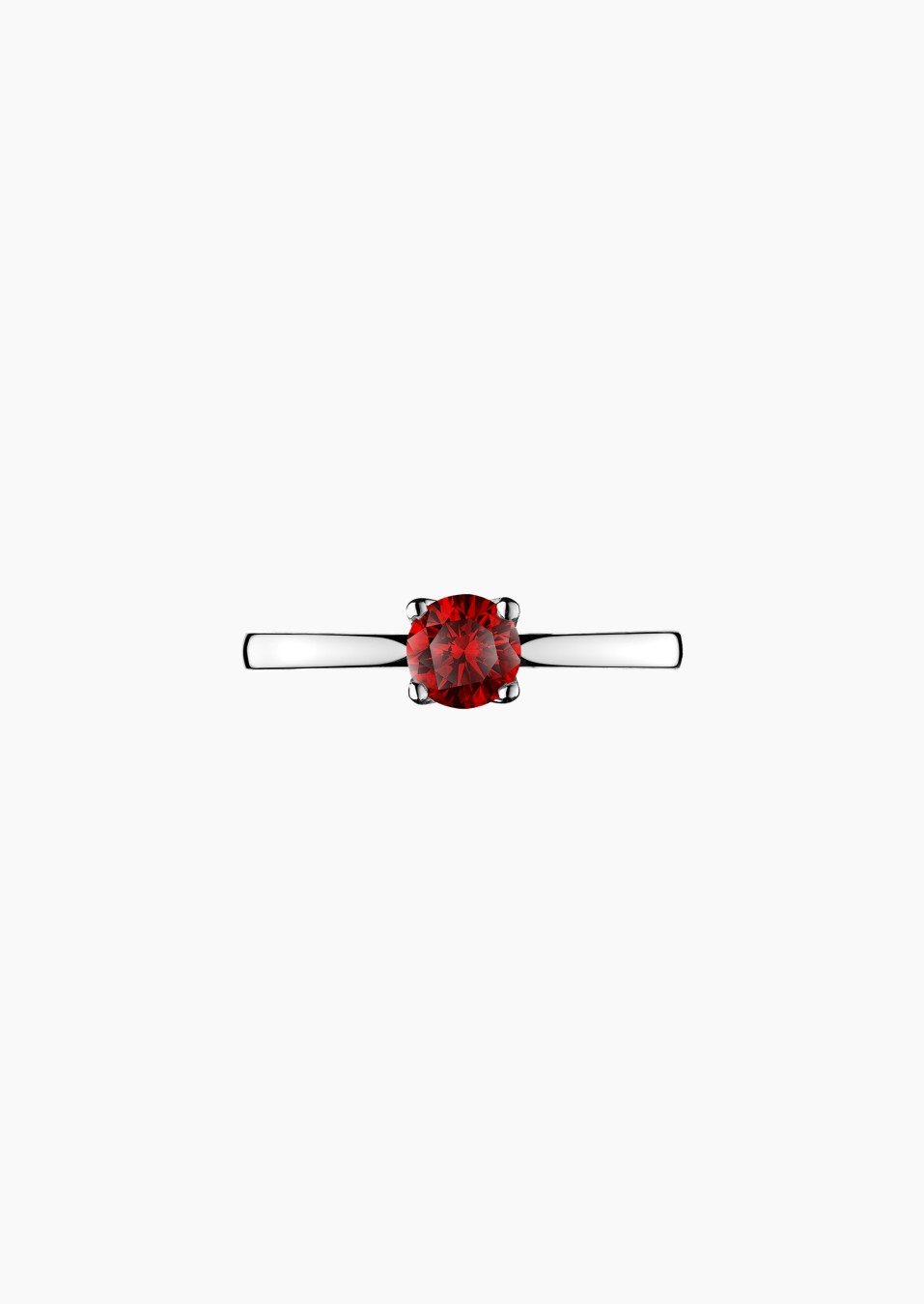 Désir solitaire ring in white gold with ruby – Jewel by Maison Lepage, jeweler and designer since 1922.