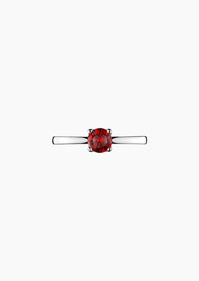 Désir solitaire ring in white gold with ruby – Jewel by Maison Lepage, jeweler and designer since 1922.