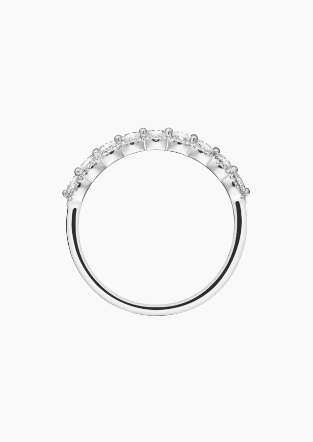 Alliance femme Duchesse en or blanc et diamants - Maison Lepage joaillier créateur français 1922