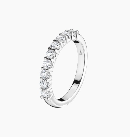 Alliance Majesté en or blanc 750 et diamants demi-tour - Maison Lepage joaillier créateur français 1922