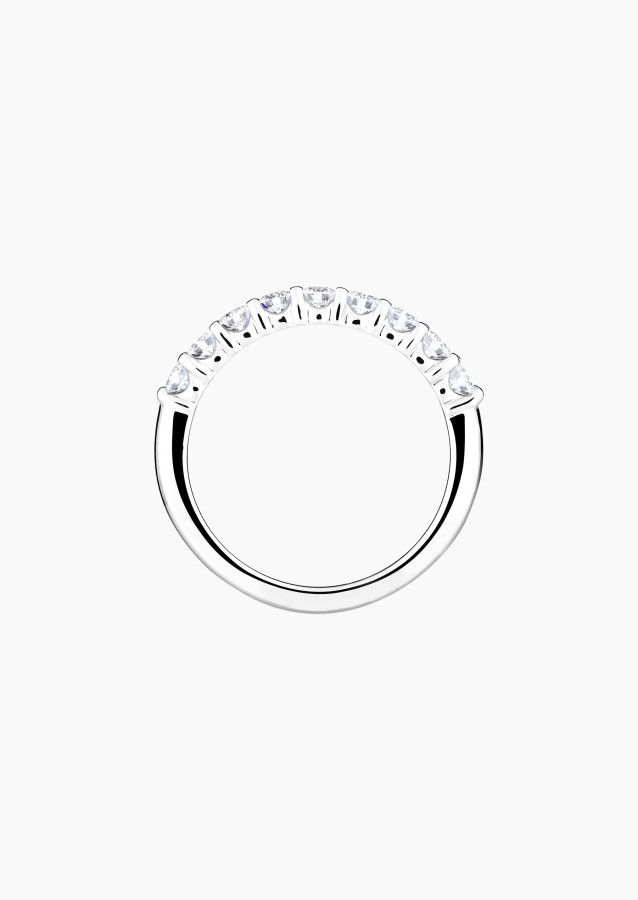 Majesté wedding ring in white gold and diamonds - Maison Lepage french jeweller since 1922