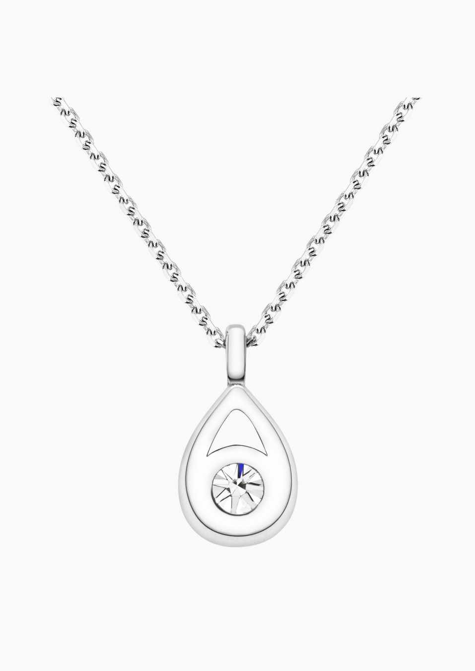 Clyde necklace in 18k white gold with 0.5-carat diamond – Maison Lepage, French jeweler and designer since 1922.