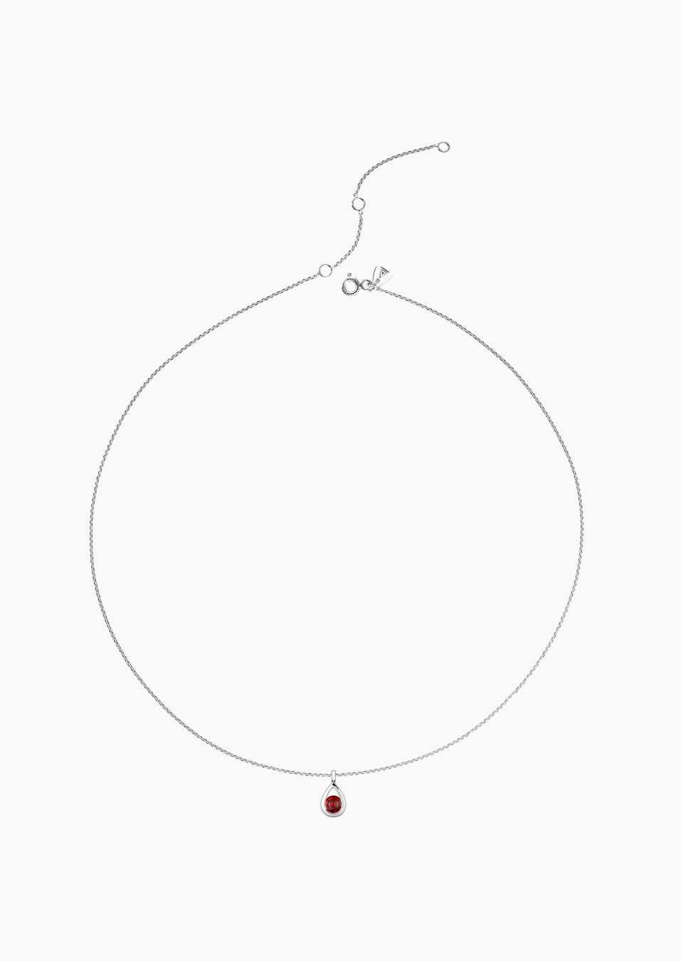 Clyde necklace in white gold with ruby – Maison Lepage, French jeweler and designer since 1922.