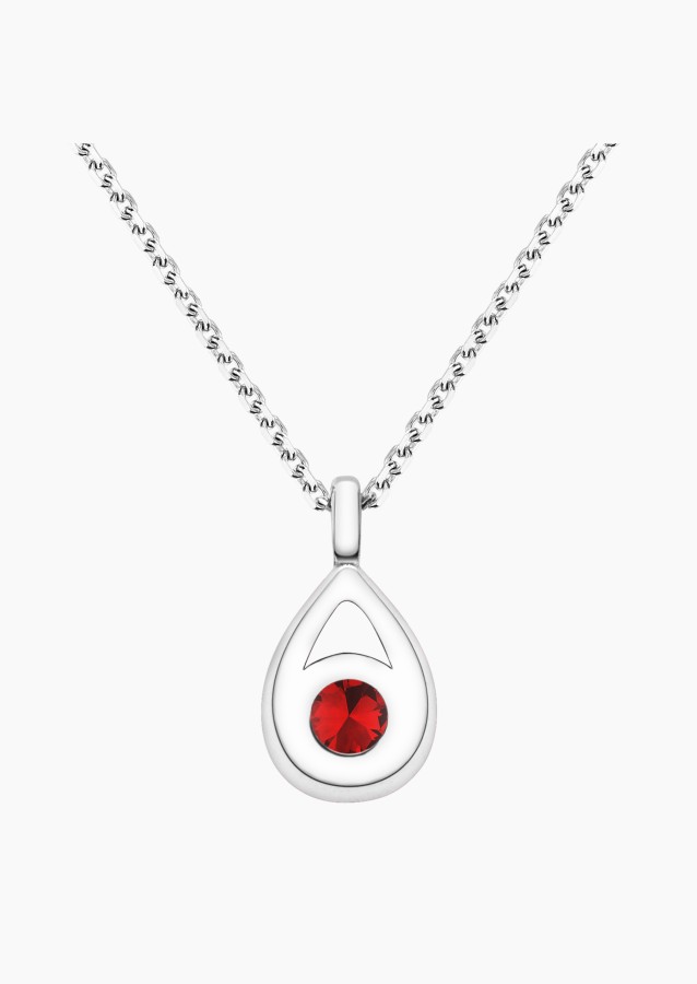 Clyde necklace in white gold with ruby – Maison Lepage, French jeweler and designer since 1922.