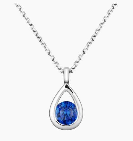 
                                                                                    Clyde necklace in white gold with blue sapphire – Maison Lepage, French jeweler and designer since 1922.
                                                                            