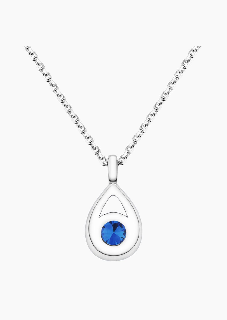 Clyde necklace in white gold with blue sapphire – Maison Lepage, French jeweler and designer since 1922.