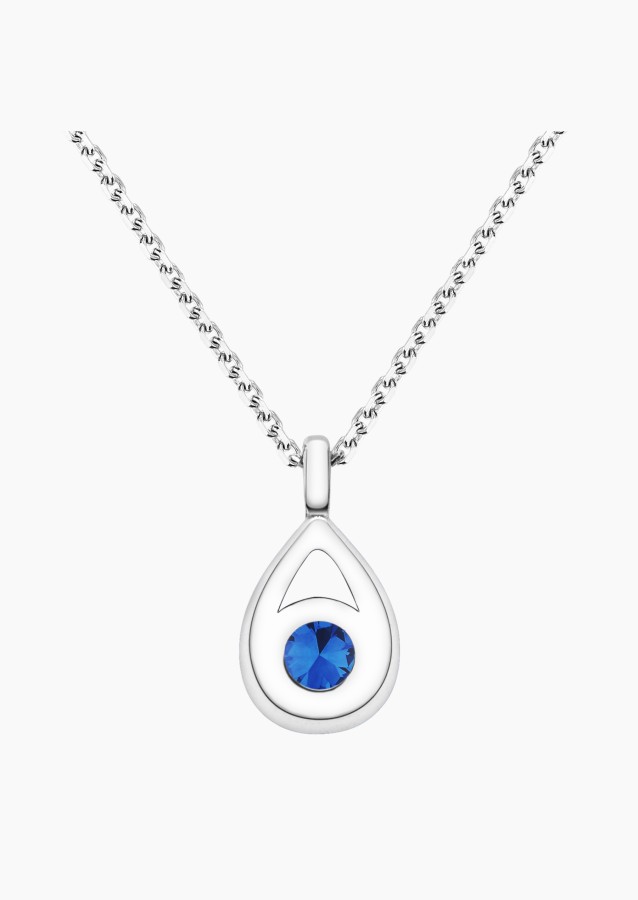 Collier Clyde en or blanc et saphir bleu - Maison Lepage joaillier créateur français 1922