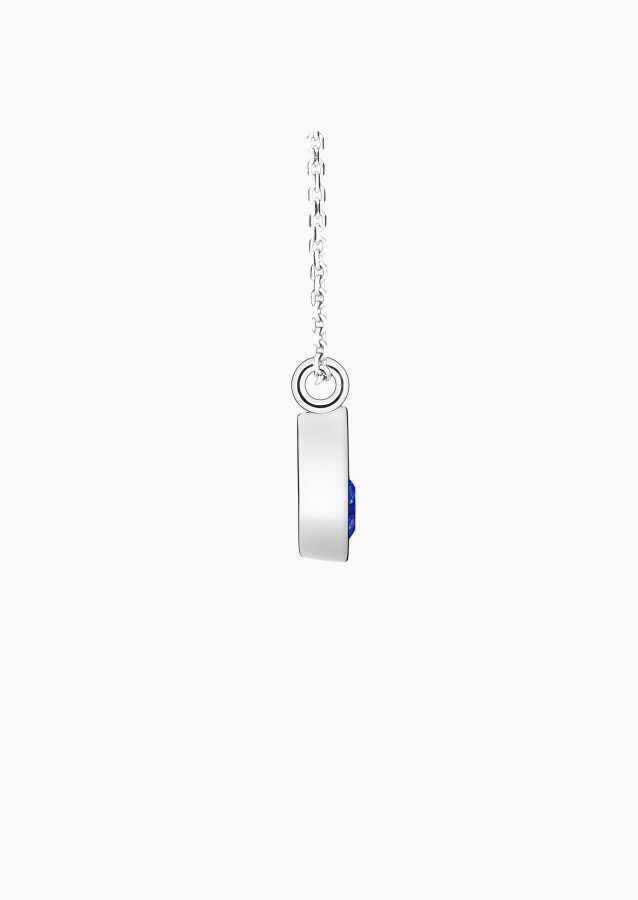 Clyde necklace in white gold with blue sapphire – Maison Lepage, French jeweler and designer since 1922.